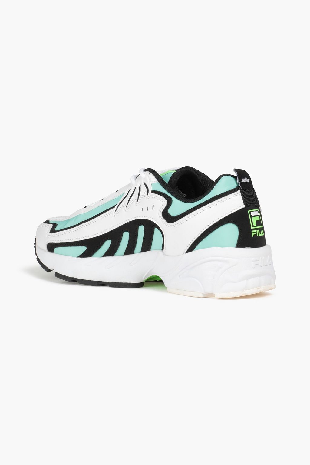 MSGM X FILA Embroidered faux leather sneakers