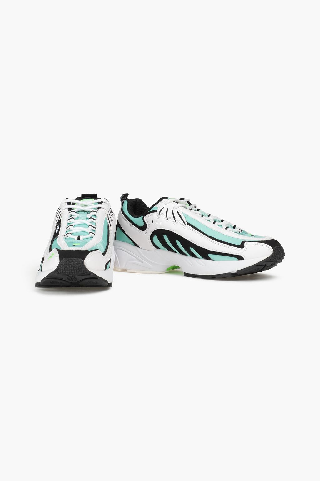 MSGM X FILA Embroidered faux leather sneakers