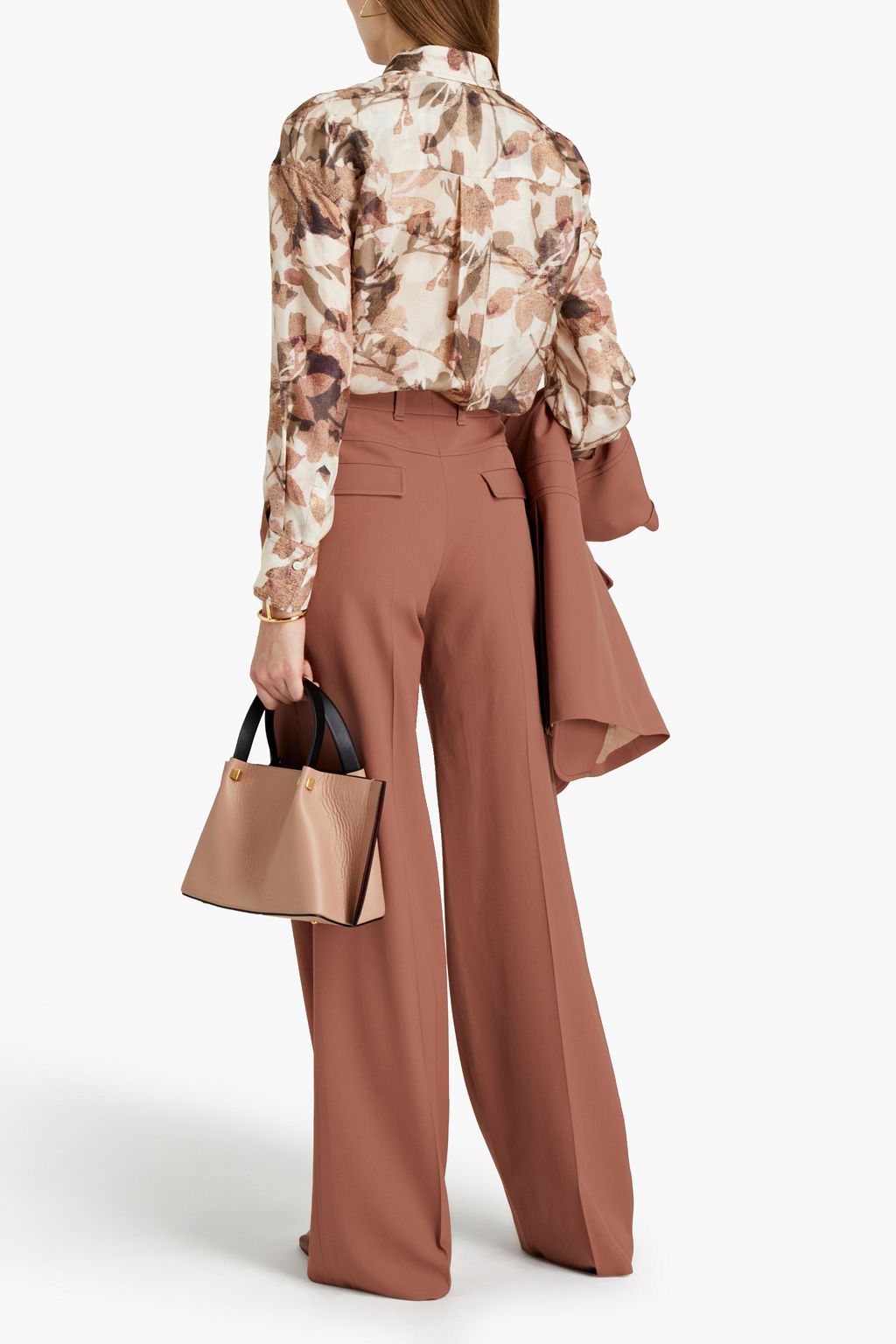 CHLOÉ Wool-crepe wide-leg pants