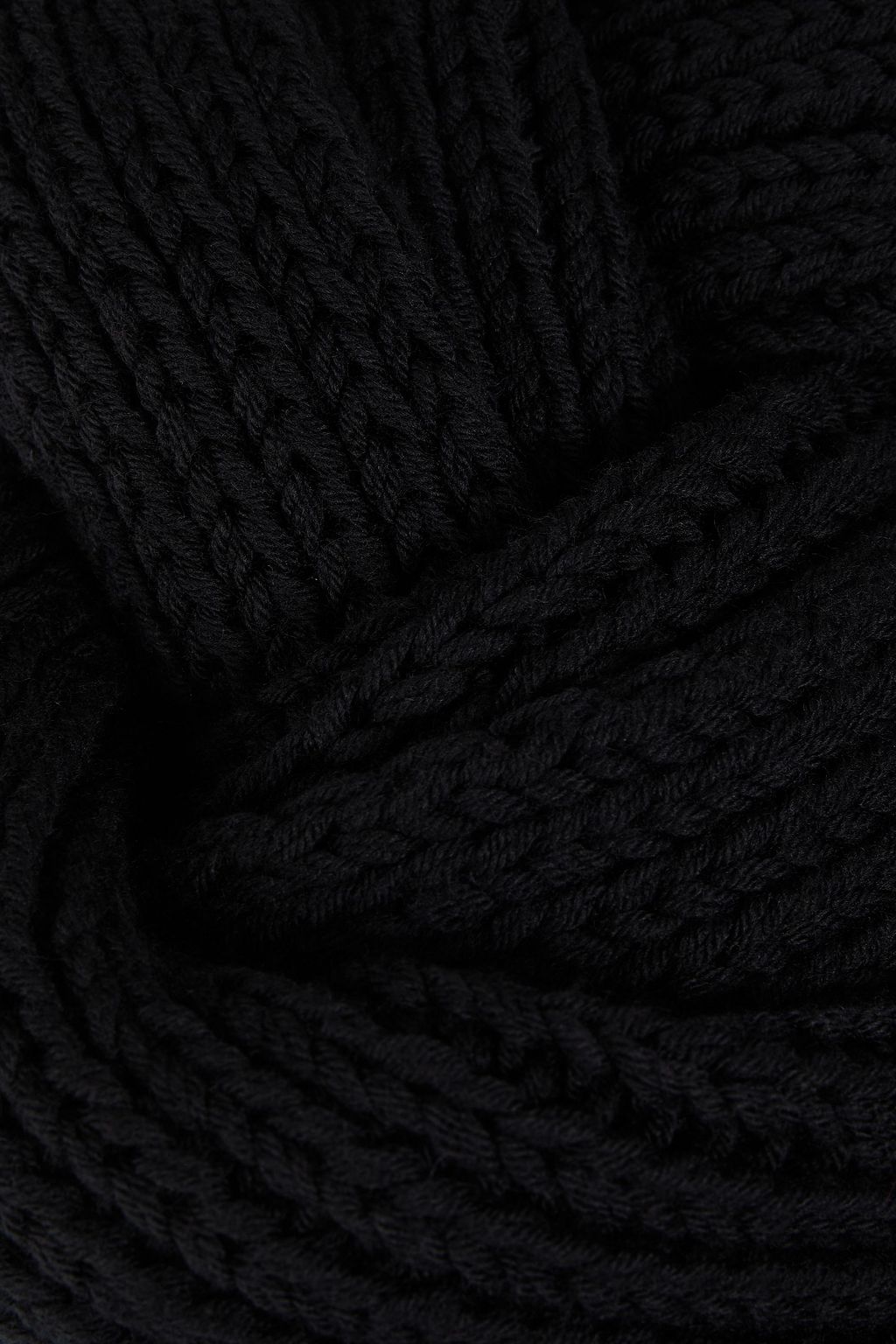 SAINT LAURENT Ribbed wool scarf