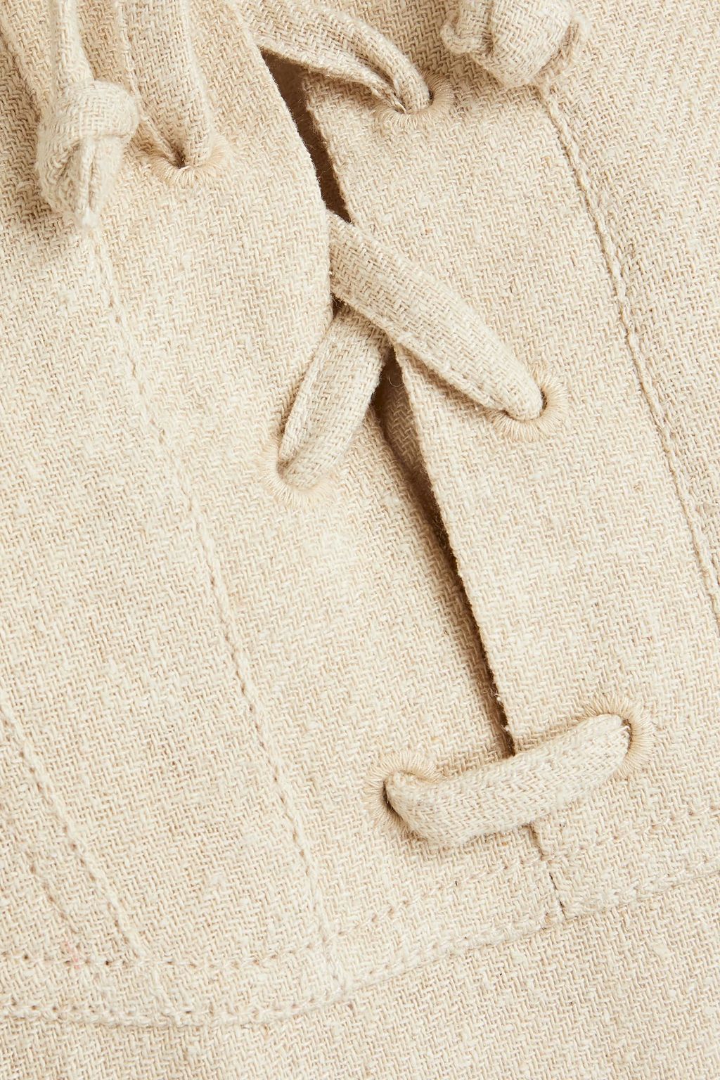 ISABEL MARANT Paselo lace-up silk-gauze hoodie
