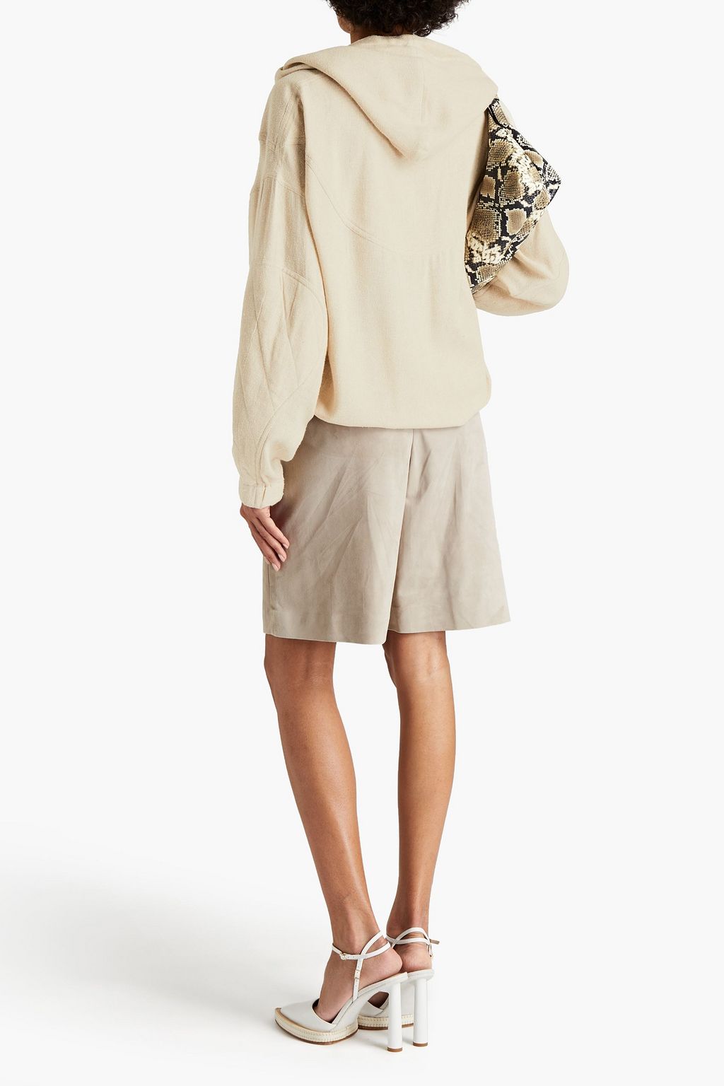 ISABEL MARANT Paselo lace-up silk-gauze hoodie