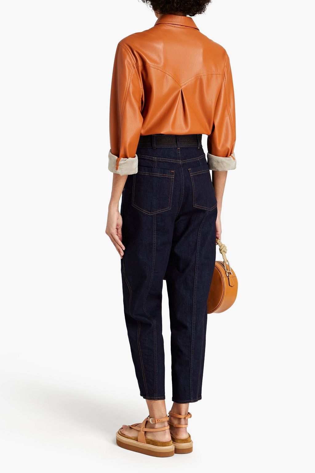ULLA JOHNSON Brier cropped high-rise tapered jeans
