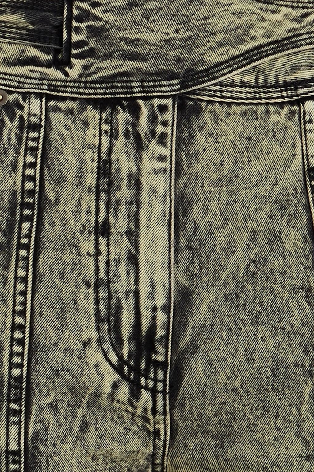 ULLA JOHNSON Albie belted acid-wash high-rise wide-leg