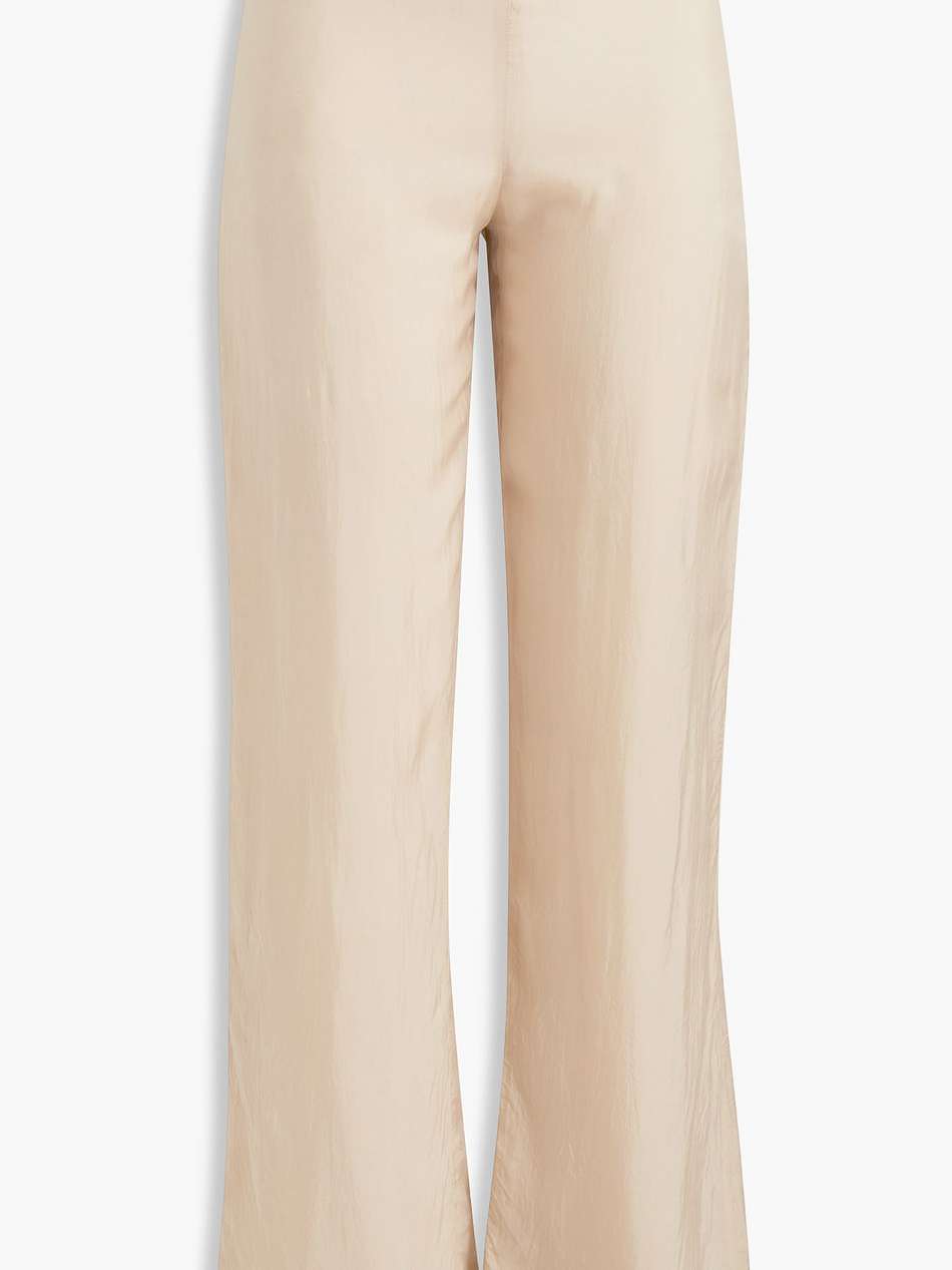 cupro straight-leg pants