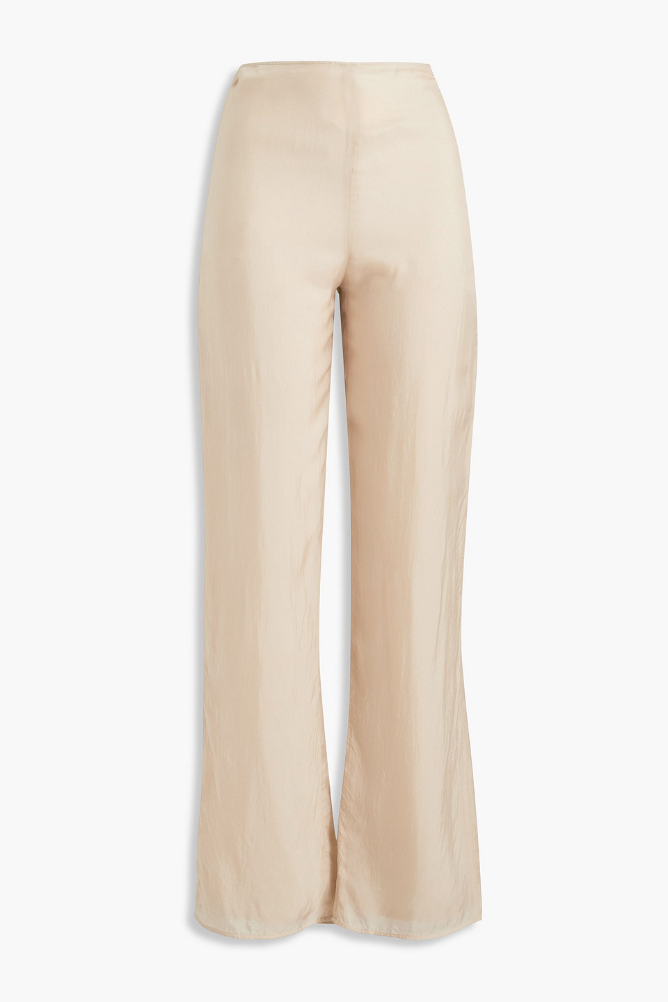 Cupro straight-leg pants