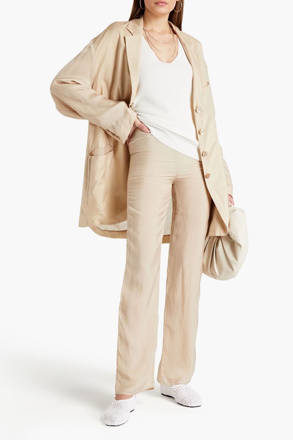 ACNE STUDIOS Cupro straight-leg pants