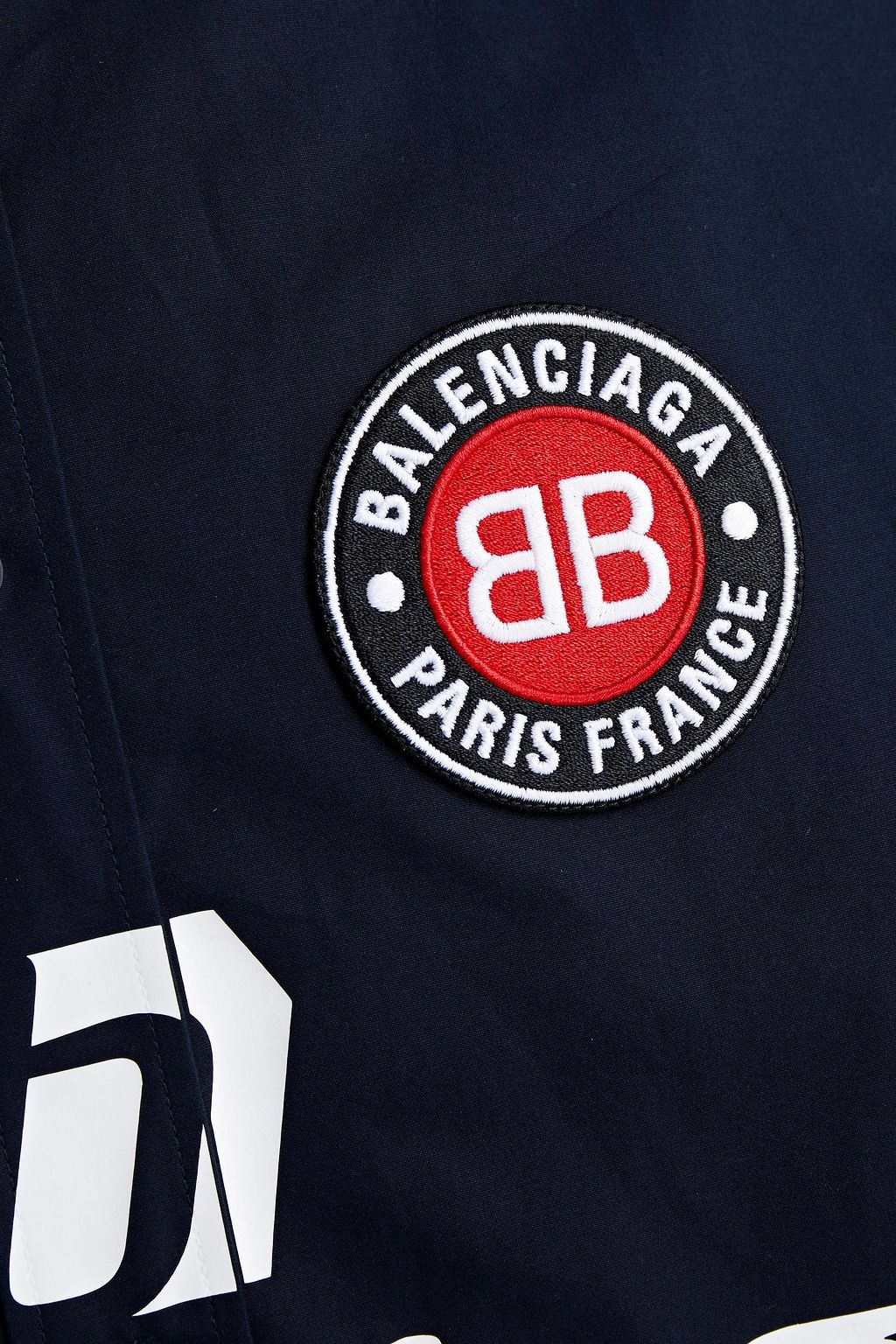 BALENCIAGA Oversized appliquéd printed cotton-poplin shirt