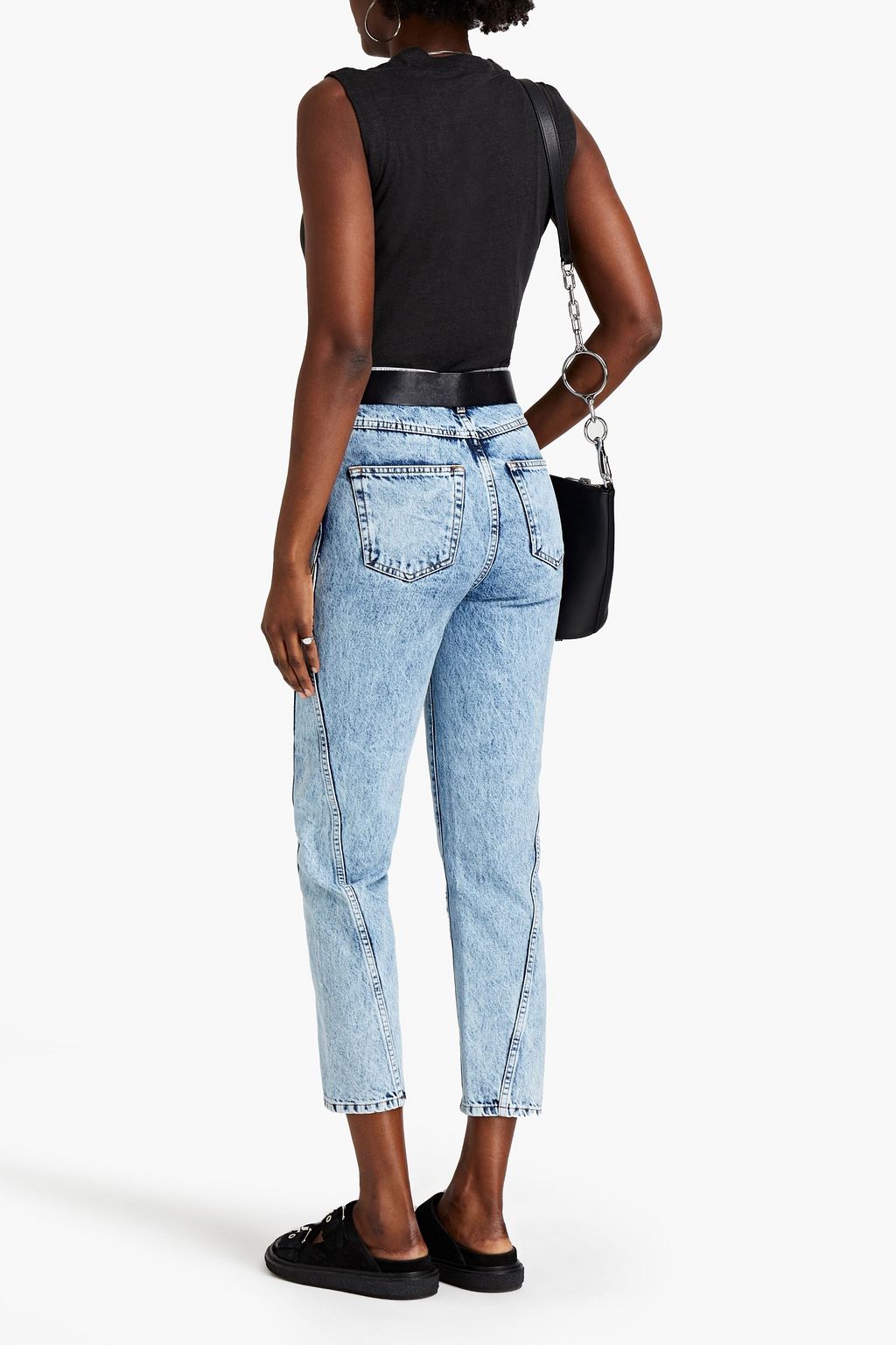 IRO Celsian cropped high-rise tapered jeans