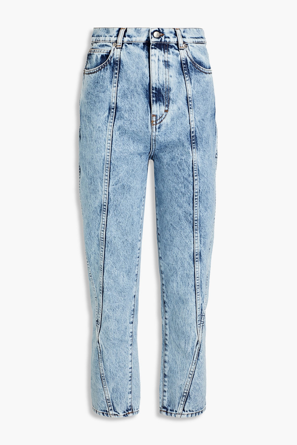iro - celsian cropped high-rise tapered jeans - blue - 24