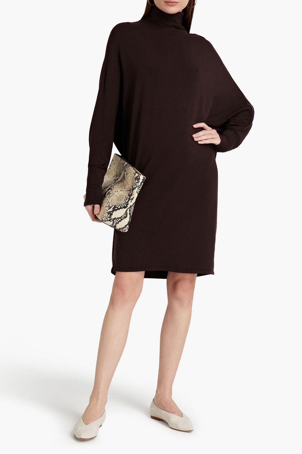 MAJESTIC FILATURES Oversized fleece mini dress