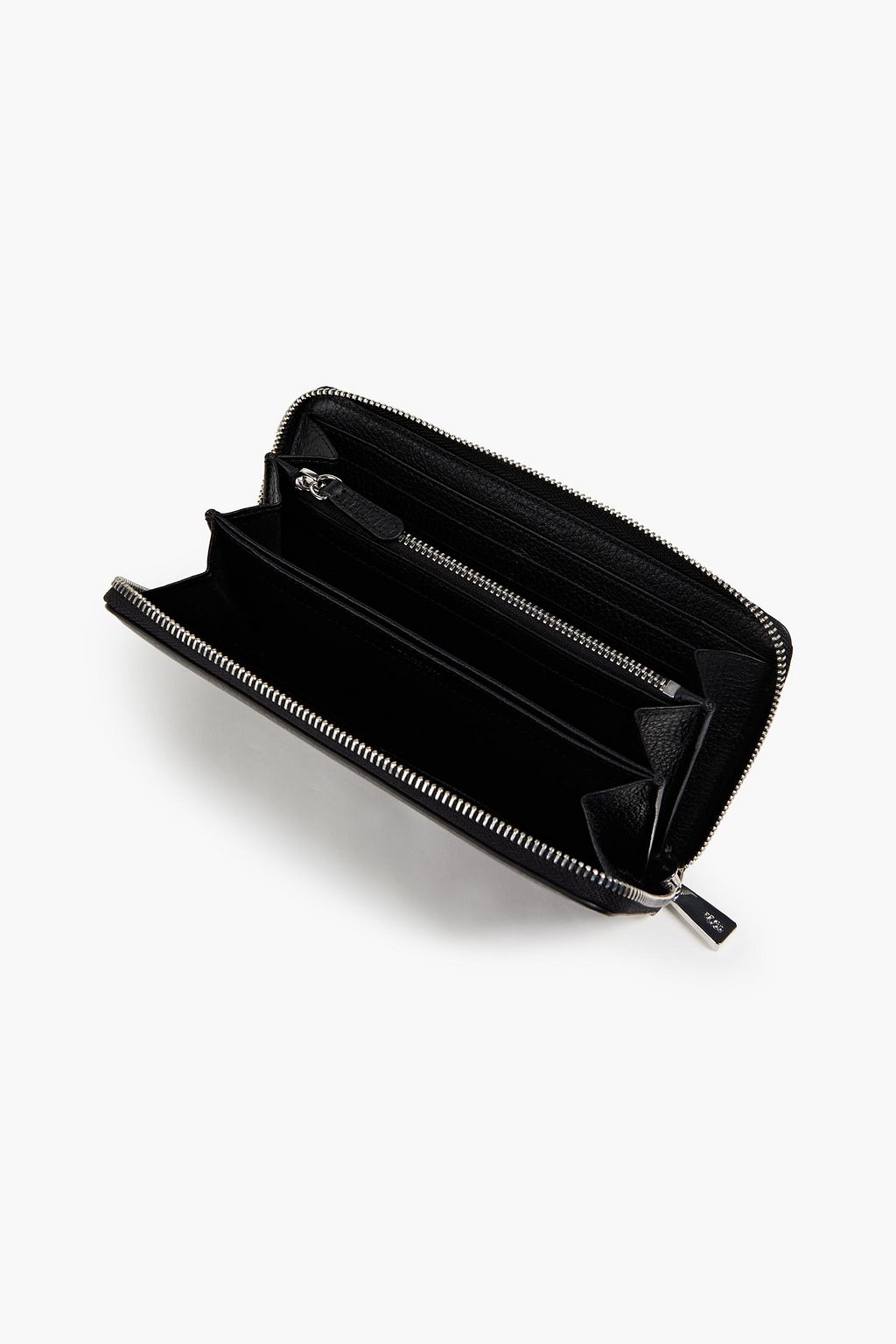 SERAPIAN Pebbled-leather continental wallet
