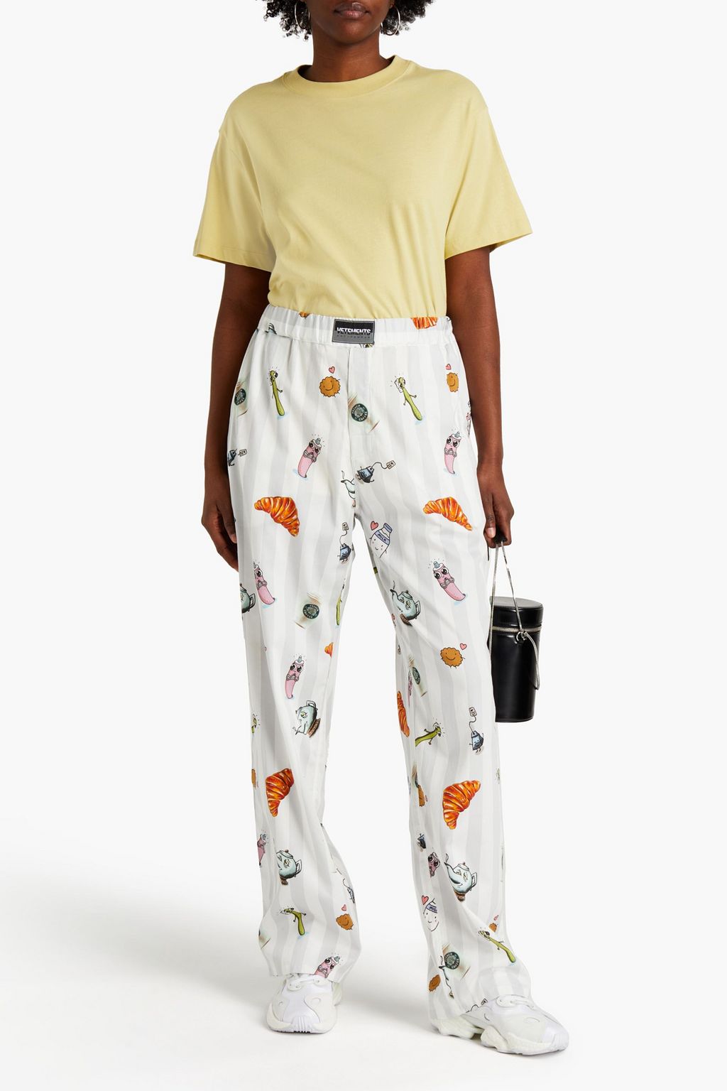 VETEMENTS Printed cotton-jersey track pants