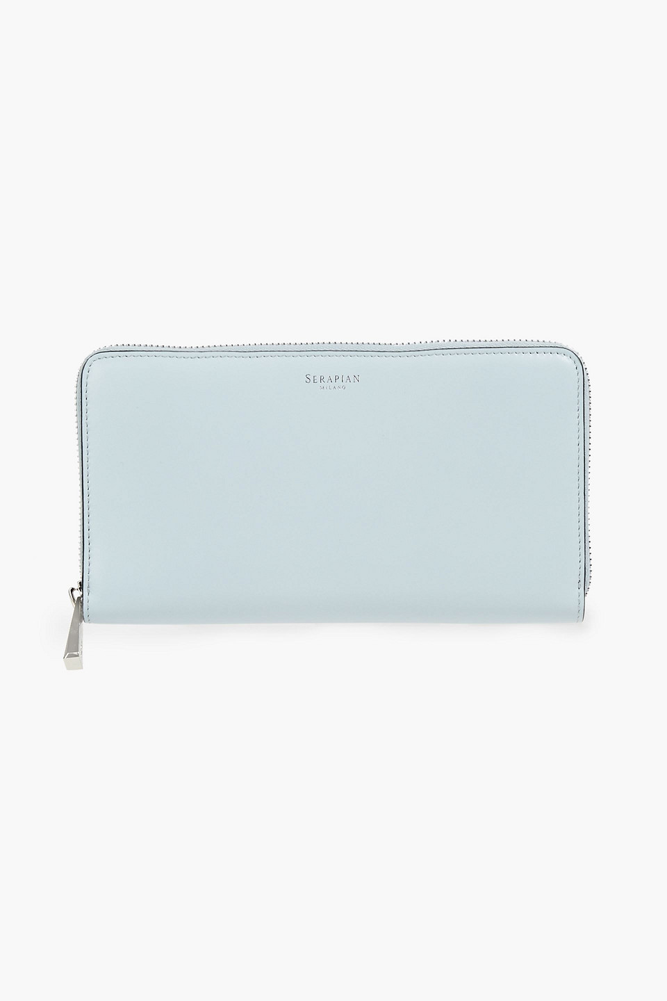 Serapian Woman Leather Continental Wallet Light Blue Size --