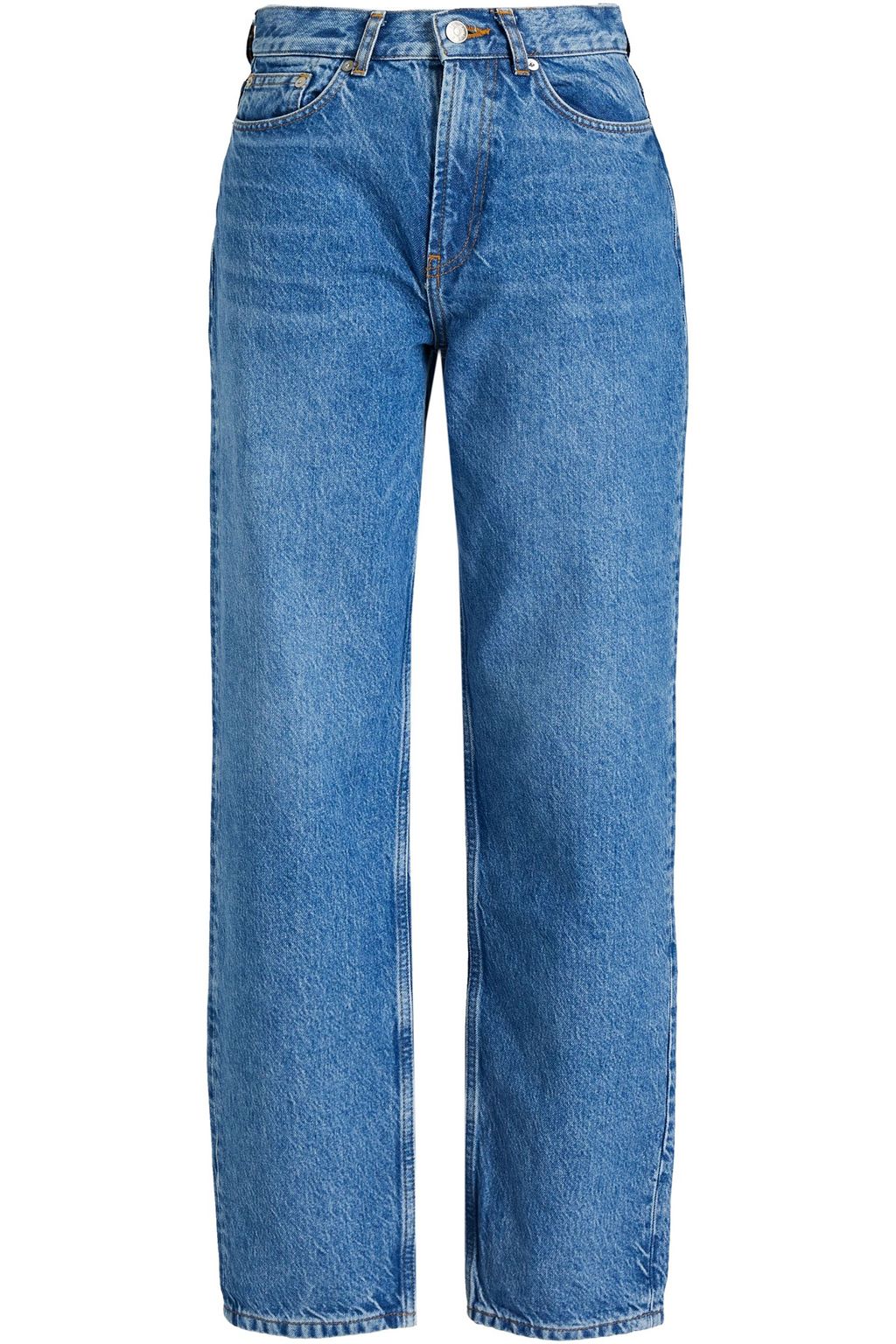 Mid denim Elly high-rise tapered jeans | Sale up to 70% off | THE OUTNET |  SAMSØE Φ SAMSØE | THE OUTNET