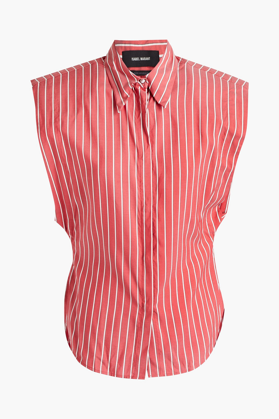 Isabel Marant - Enza striped silk shirt - Orange