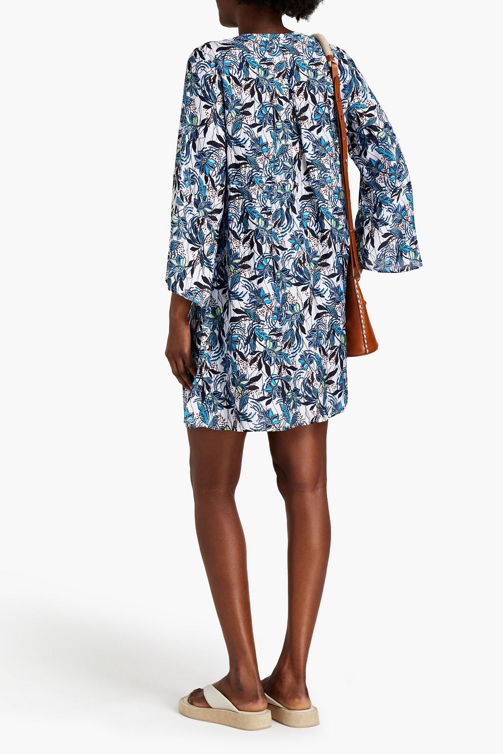 JETS AUSTRALIA BY JESSIKA ALLEN Gathered floral-print voile mini dress
