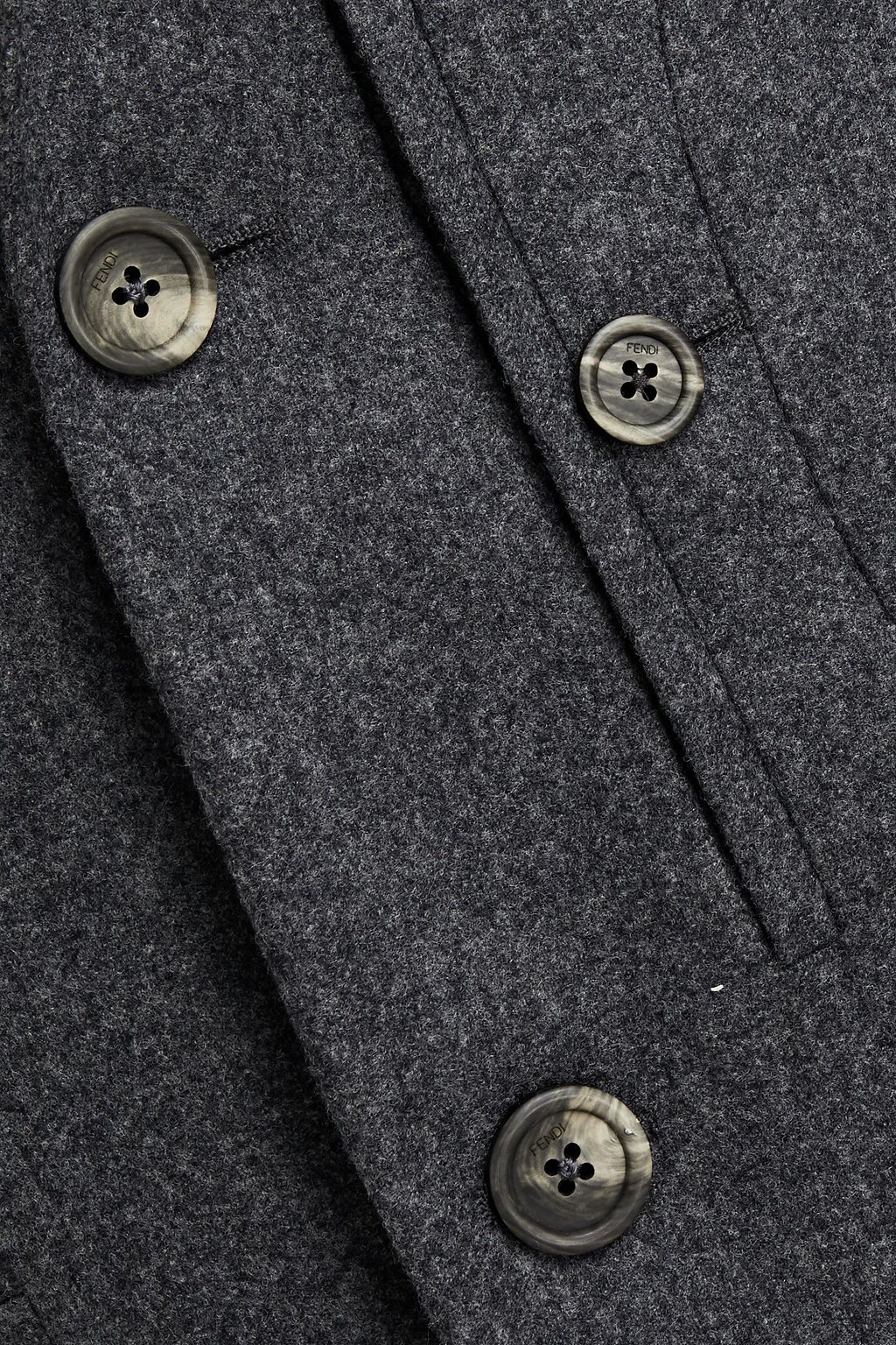 FENDI Mélange wool-flannel blazer