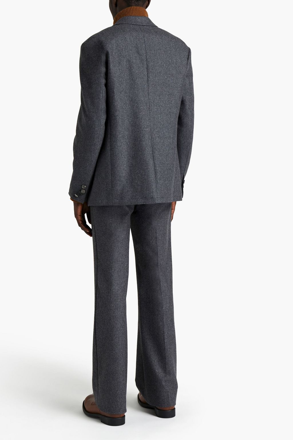 FENDI Mélange wool-flannel blazer