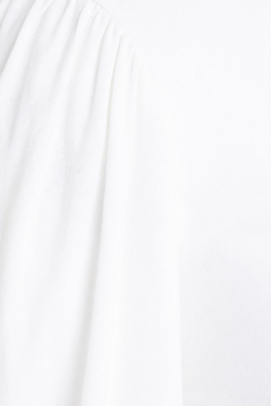 MAJESTIC FILATURES Cotton, cashmere and silk-blend jersey turtleneck top