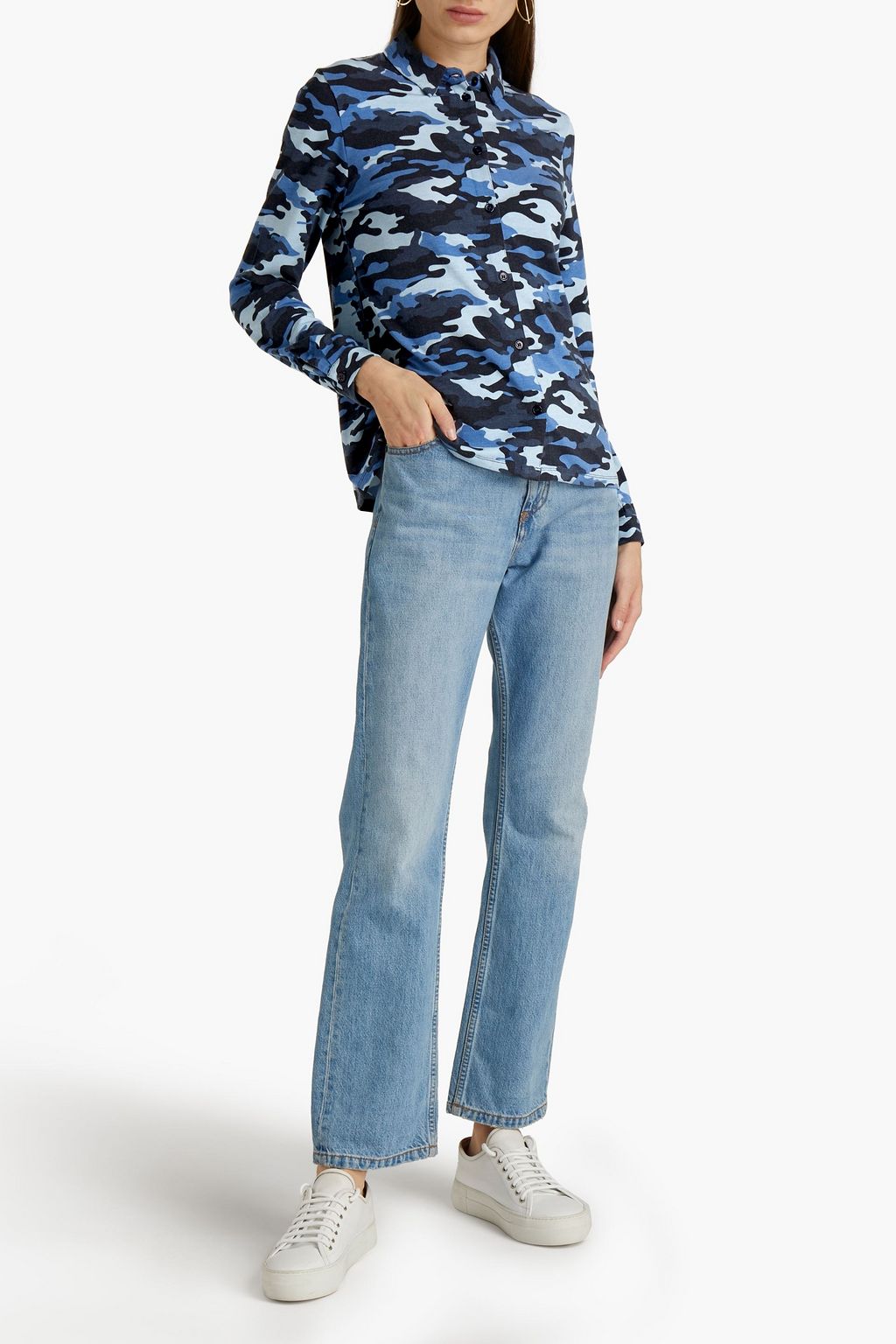 MAJESTIC FILATURES Camouflage-print micro modal-blend jersey shirt