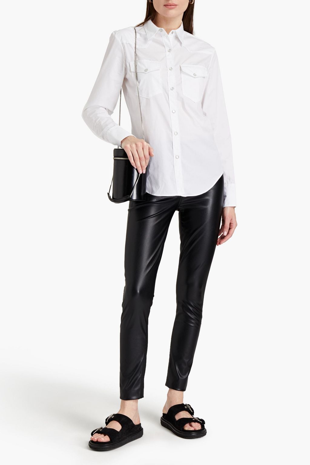 RAG & BONE Wyatt cotton-blend poplin shirt