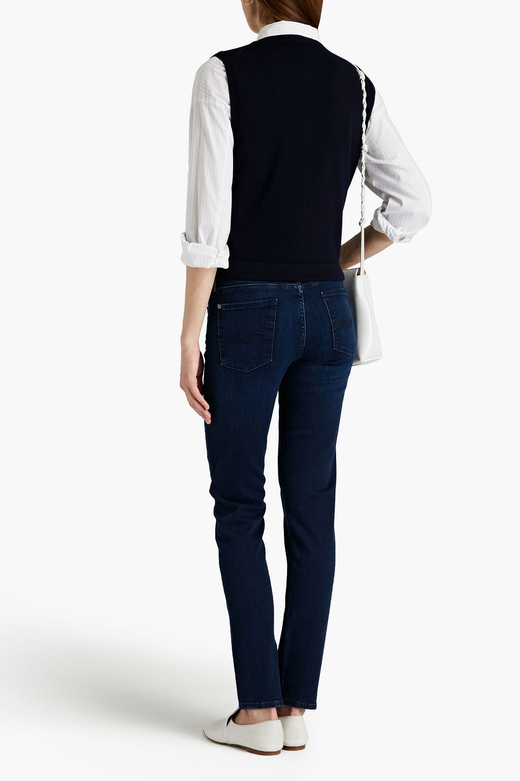 7 FOR ALL MANKIND Mid-rise slim-leg jeans