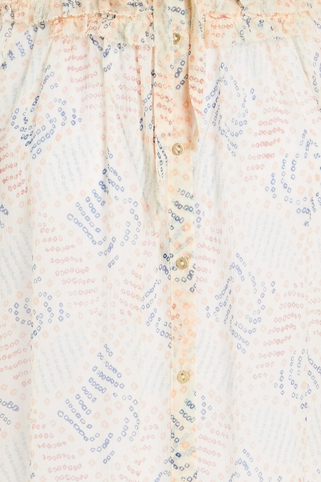 ULLA JOHNSON Eloise pussy-bow ruffled printed silk-crepon blouse