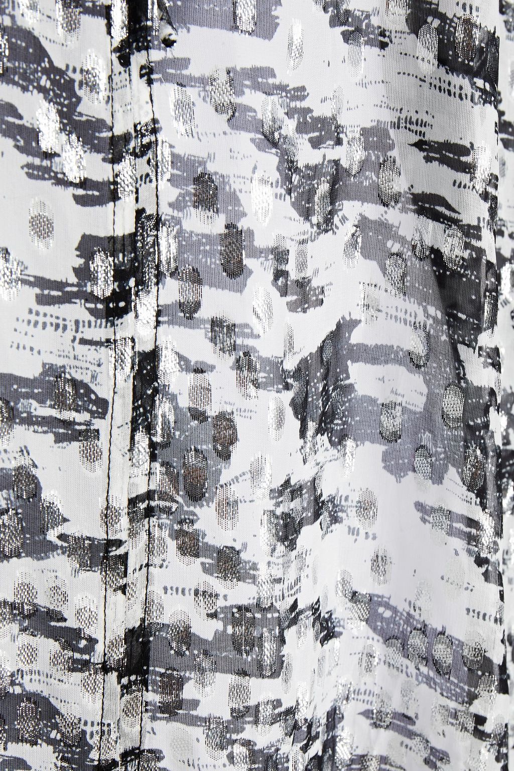 IRO Sella oversized metallic fil coupé jacquard blouse