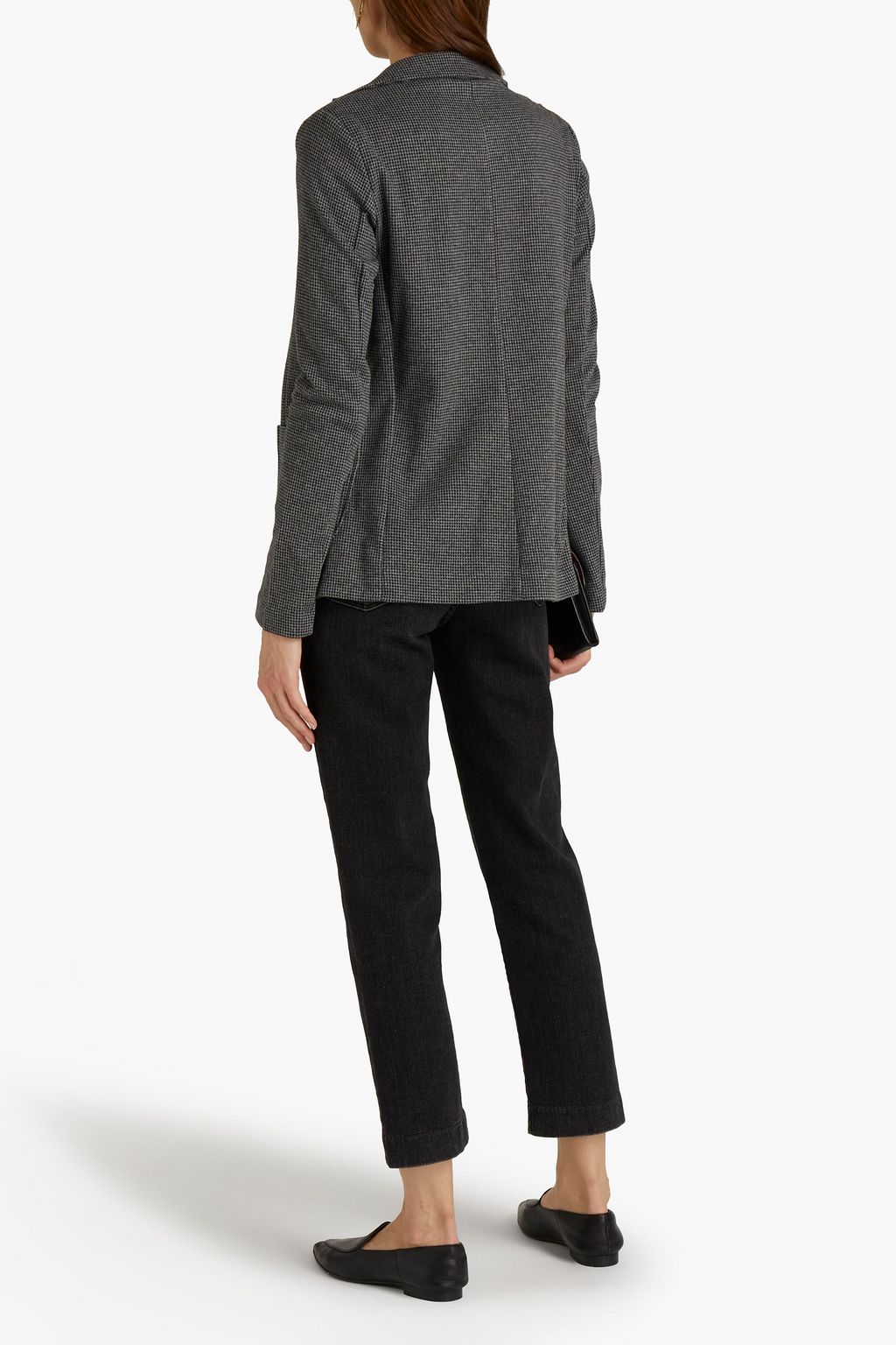 MAJESTIC FILATURES Houndstooth cotton-jacquard blazer