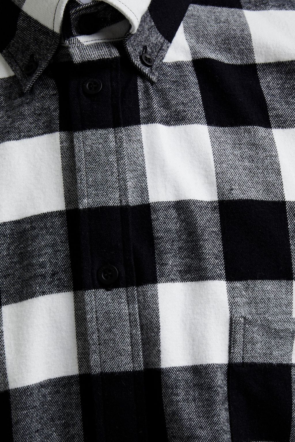 BALENCIAGA Gingham cotton-flannel shirt