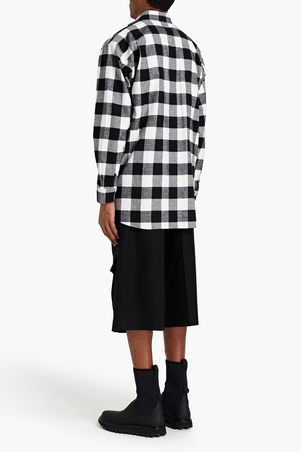 BALENCIAGA Gingham cotton-flannel shirt