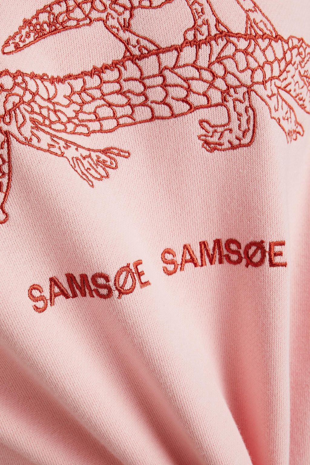 SAMSØE Φ SAMSØE Barletta flocked organic cotton-blend fleece sweatshirt