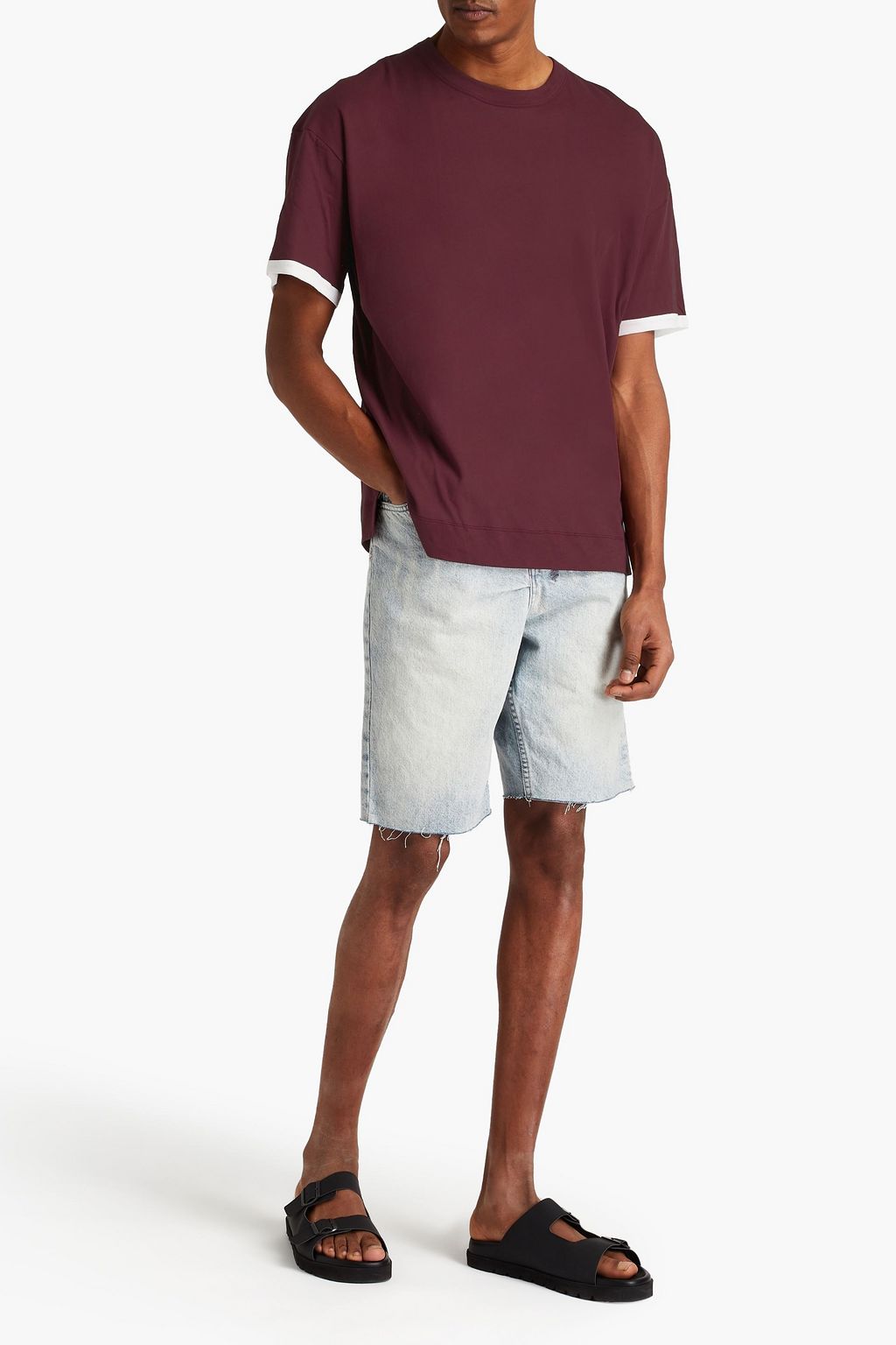 AMBUSH Layered cotton-jersey T-shirt