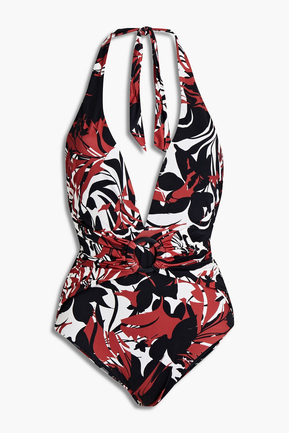 Jets Australia by Jessika Allen Ruched printed halterneck swimsuit