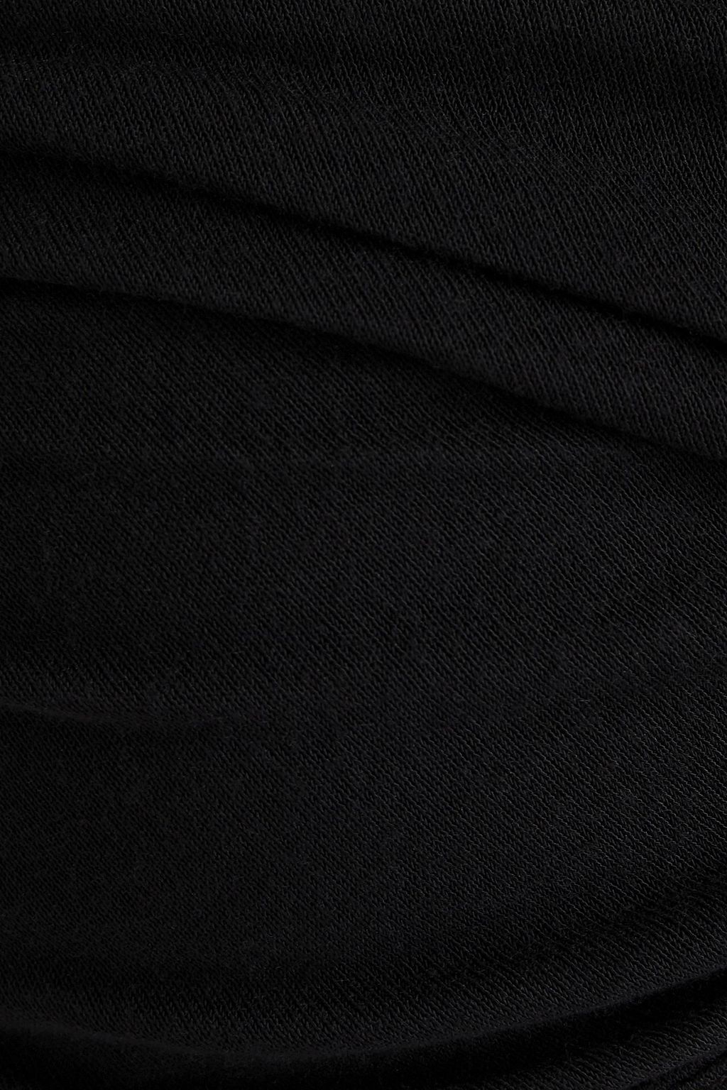 RICK OWENS Ruched stretch-jersey bra top
