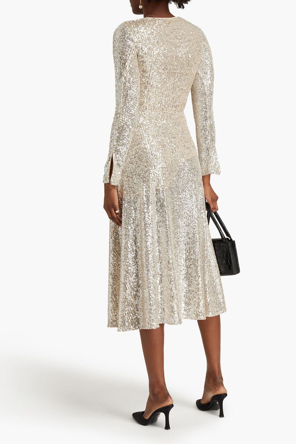 ROTATE BIRGER CHRISTENSEN Sierra ruched sequined mesh dress