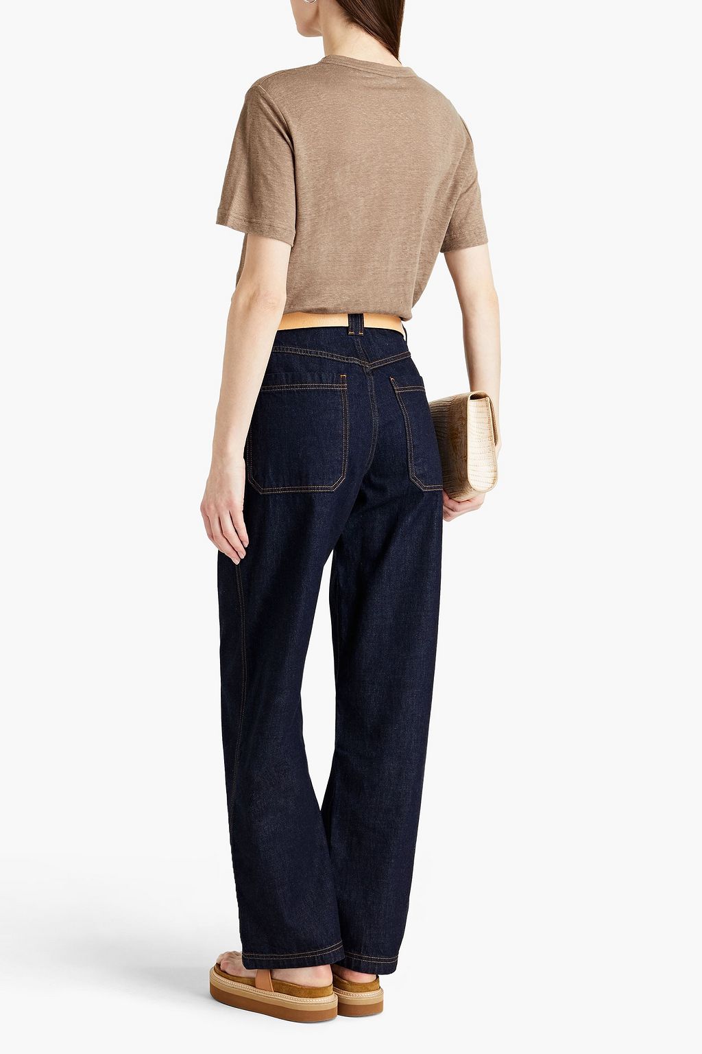 SAMSØE Φ SAMSØE Linen-jersey T-shirt