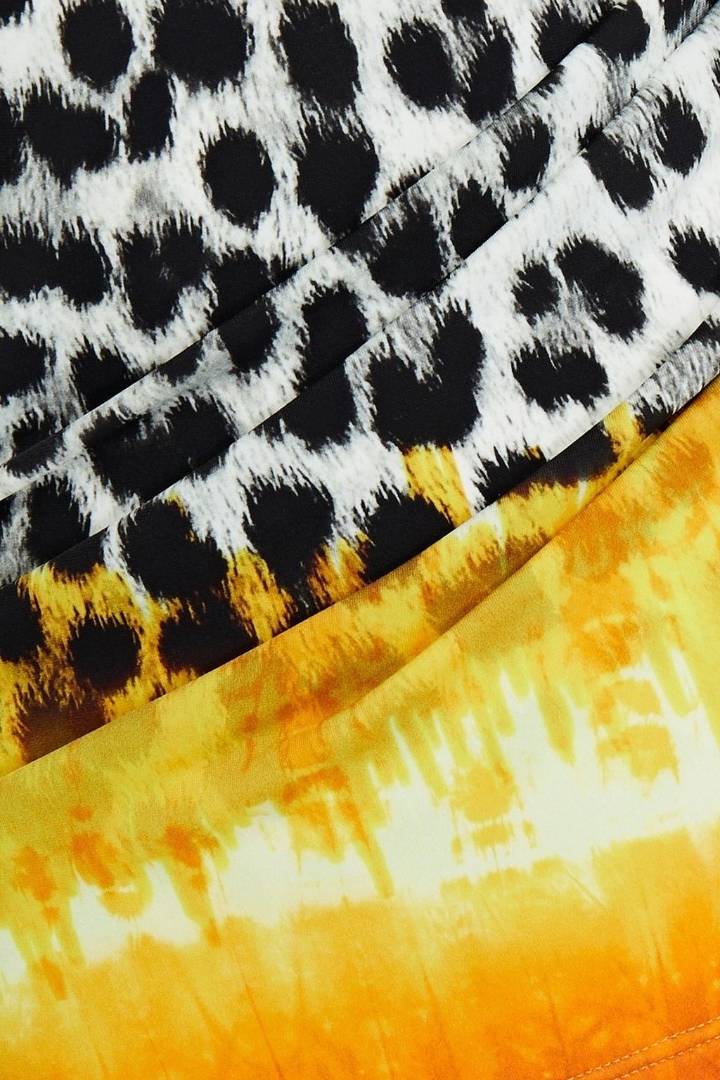 ROBERTO CAVALLI Gathered printed stretch-jersey top