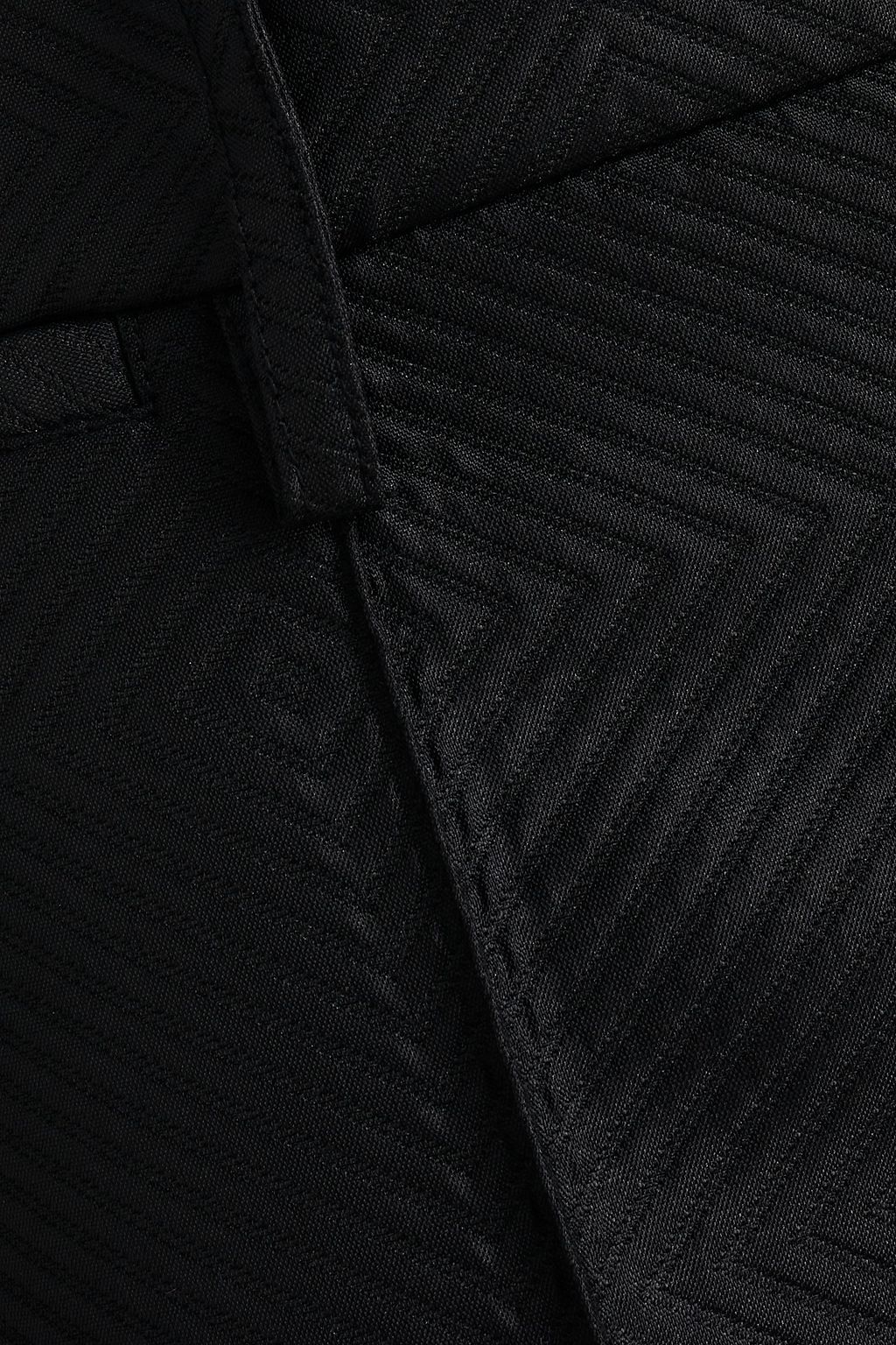 ROTATE BIRGER CHRISTENSEN Robyn satin-jacquard straight-leg pants