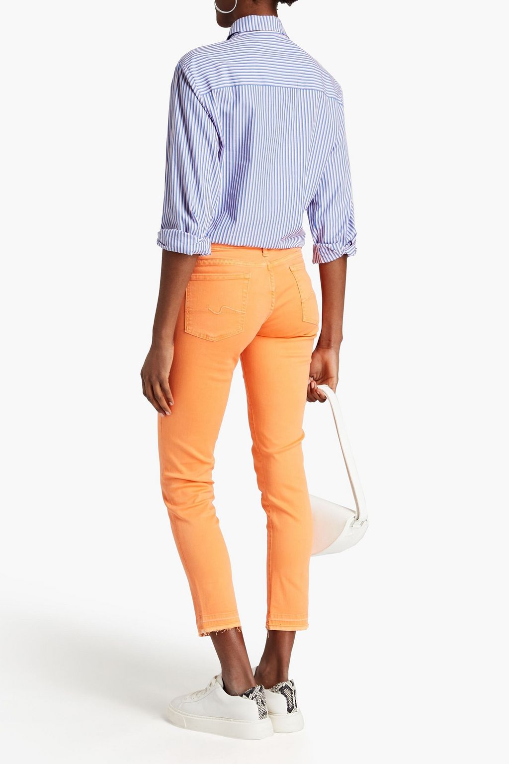 7 FOR ALL MANKIND Pyper cropped mid-rise slim-leg jeans