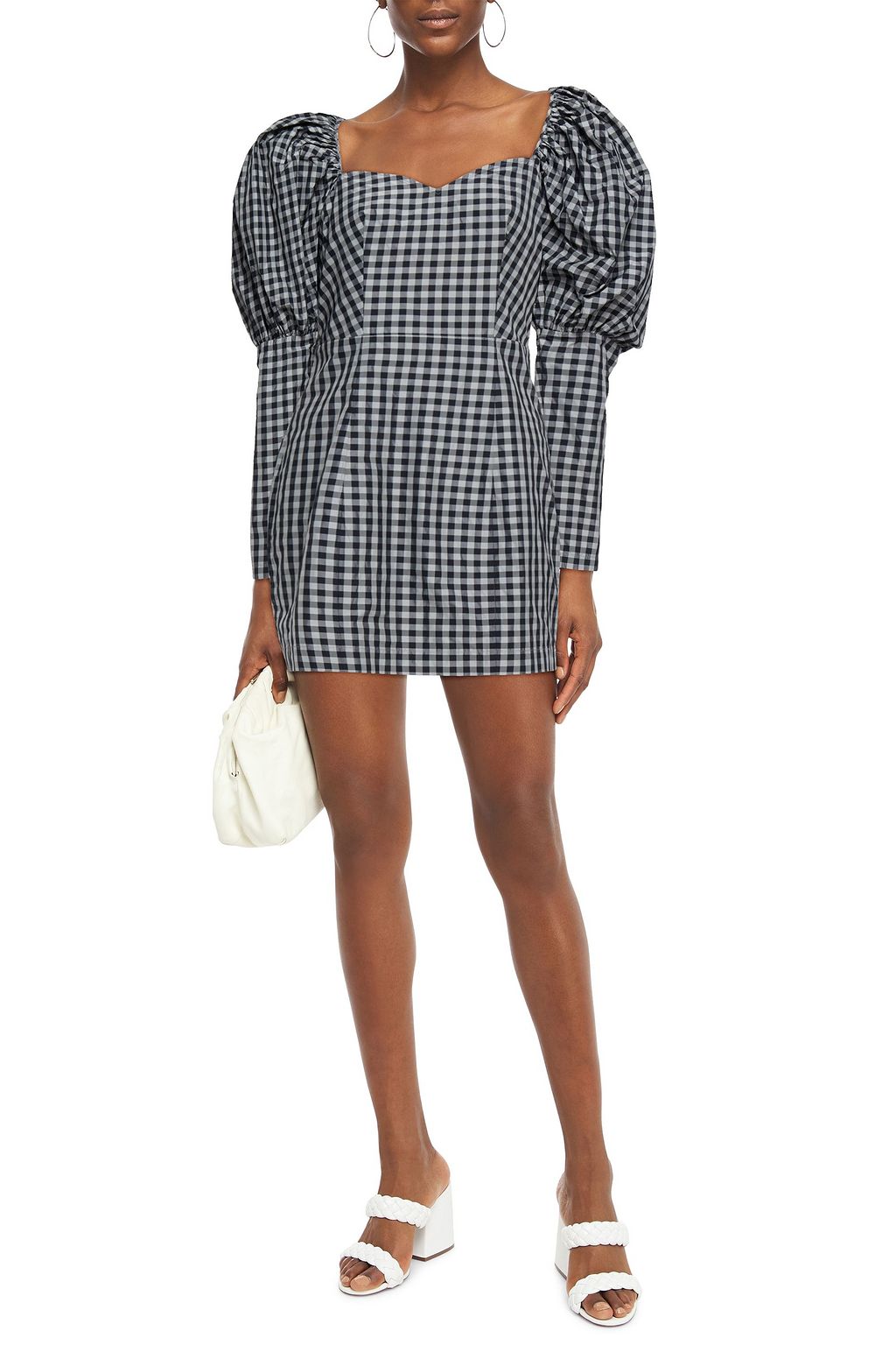 ROTATE BIRGER CHRISTENSEN Gingham shell mini dress