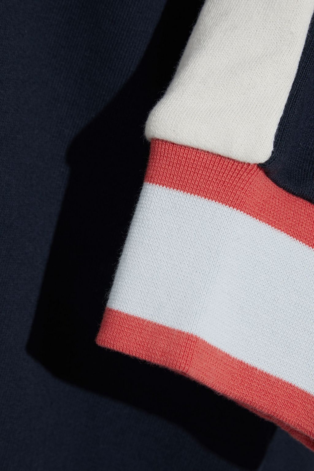 THE UPSIDE Striped French cotton-terry track pants