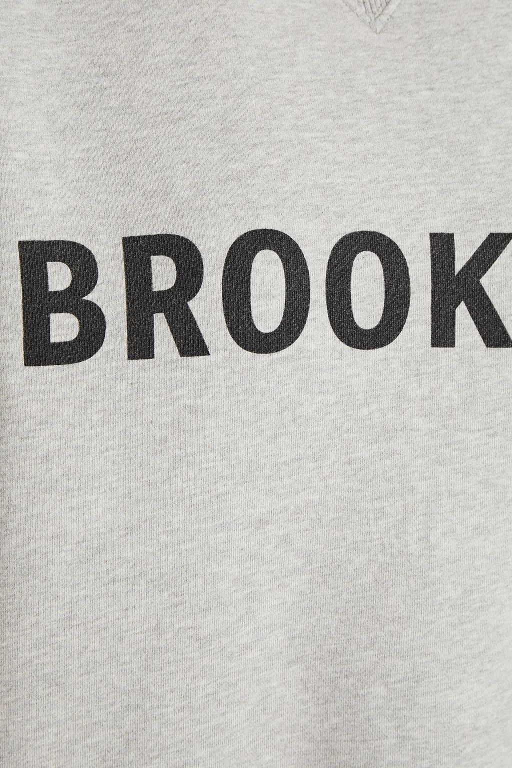 VICTORIA, VICTORIA BECKHAM Mélange printed French cotton-terry sweatshirt