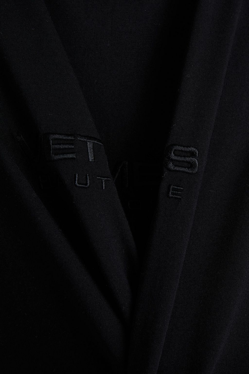 VETEMENTS Oversized embroidered cotton-jersey midi dress