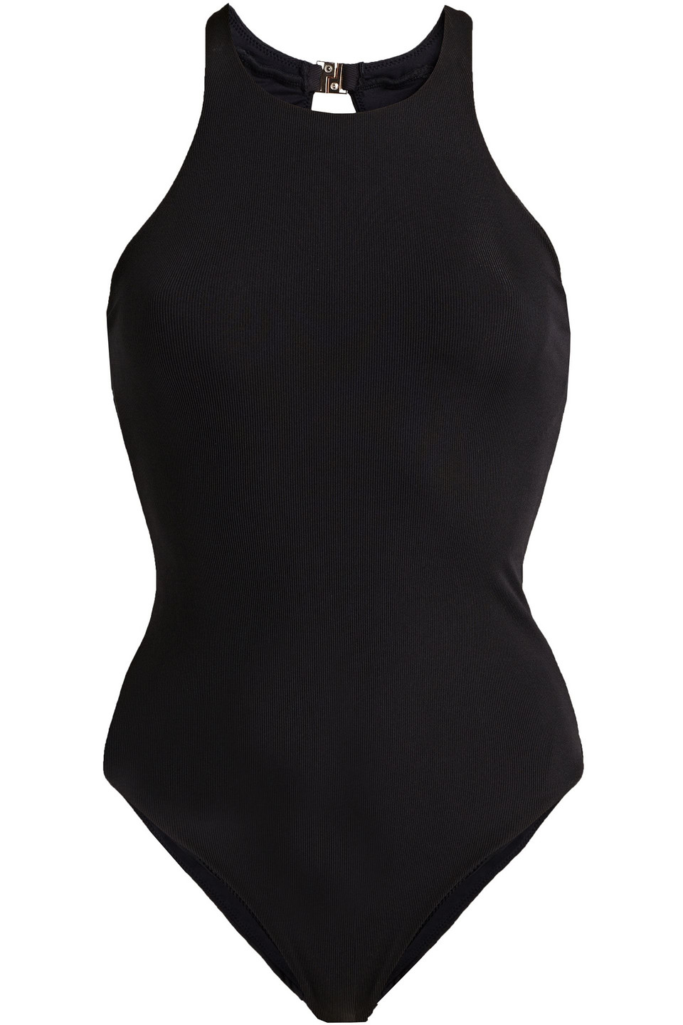 Jets Australia By Jessika Allen Woman Ribbed Swimsuit Black Size 14