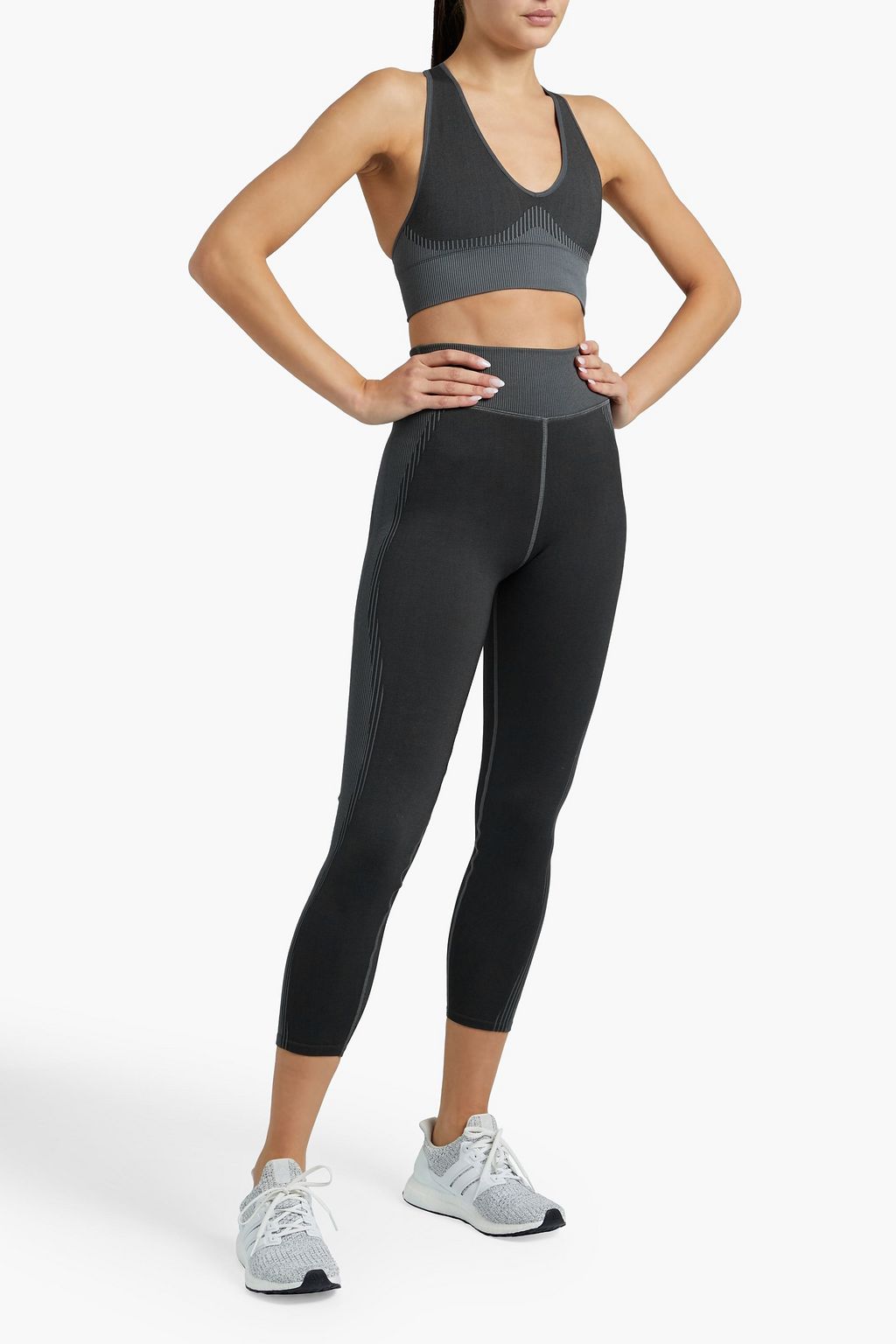 GOOD AMERICAN Essential Contour cropped stretch leggings