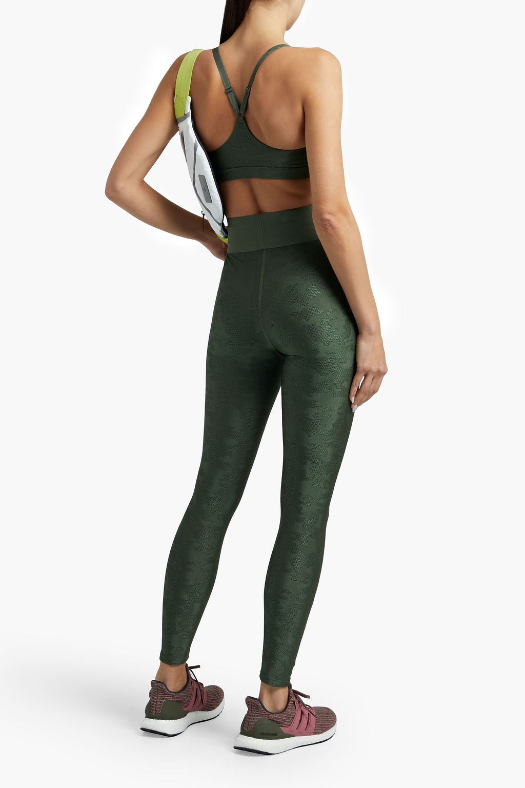 GOOD AMERICAN Stretch-jacquard sports bra