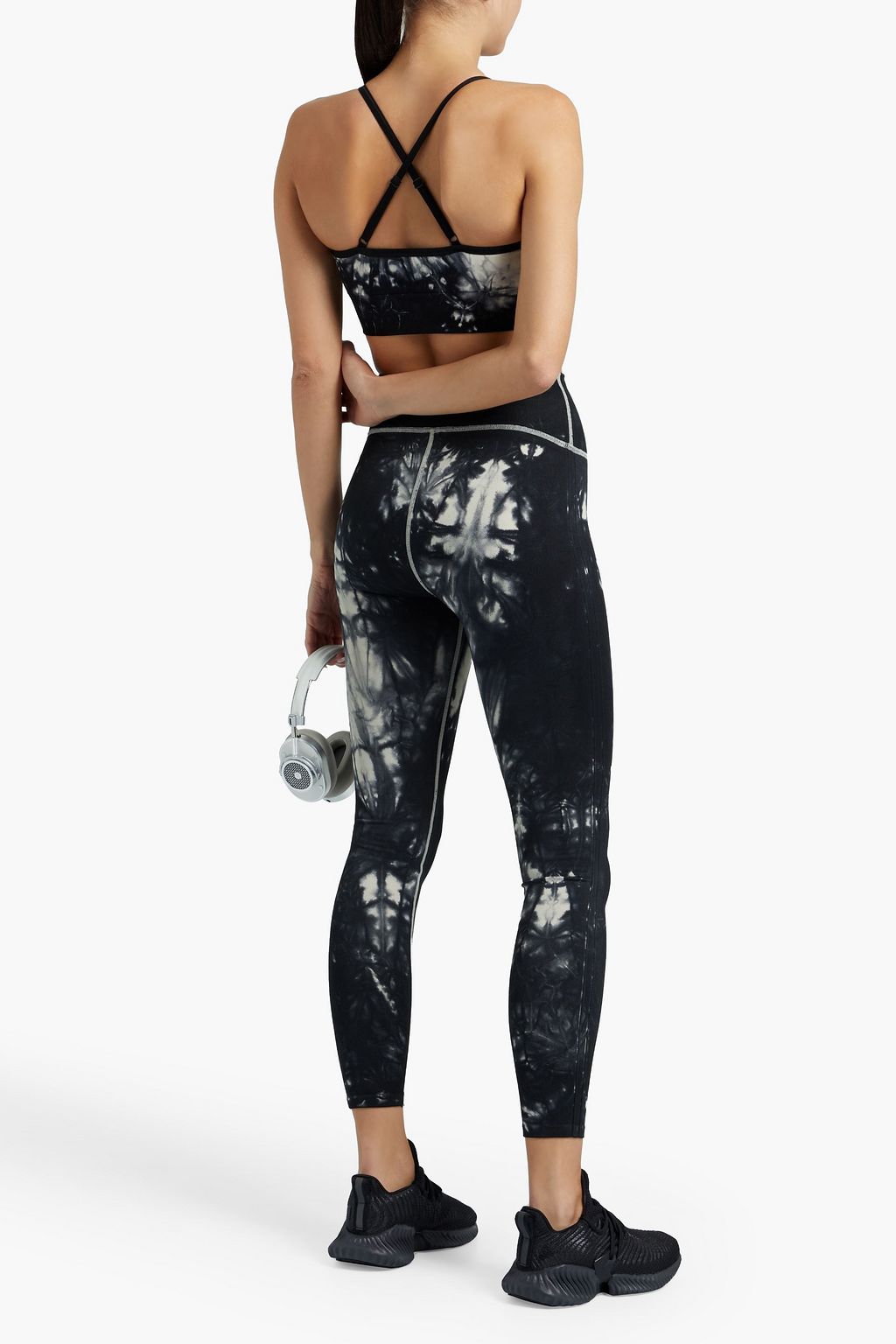 GOOD AMERICAN Tie-dyed stretch leggings