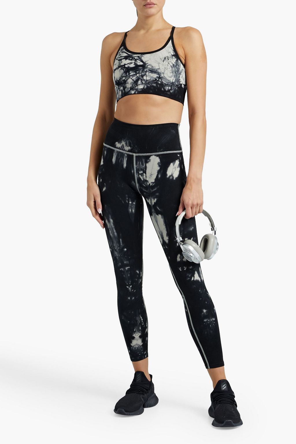 GOOD AMERICAN Tie-dyed stretch leggings
